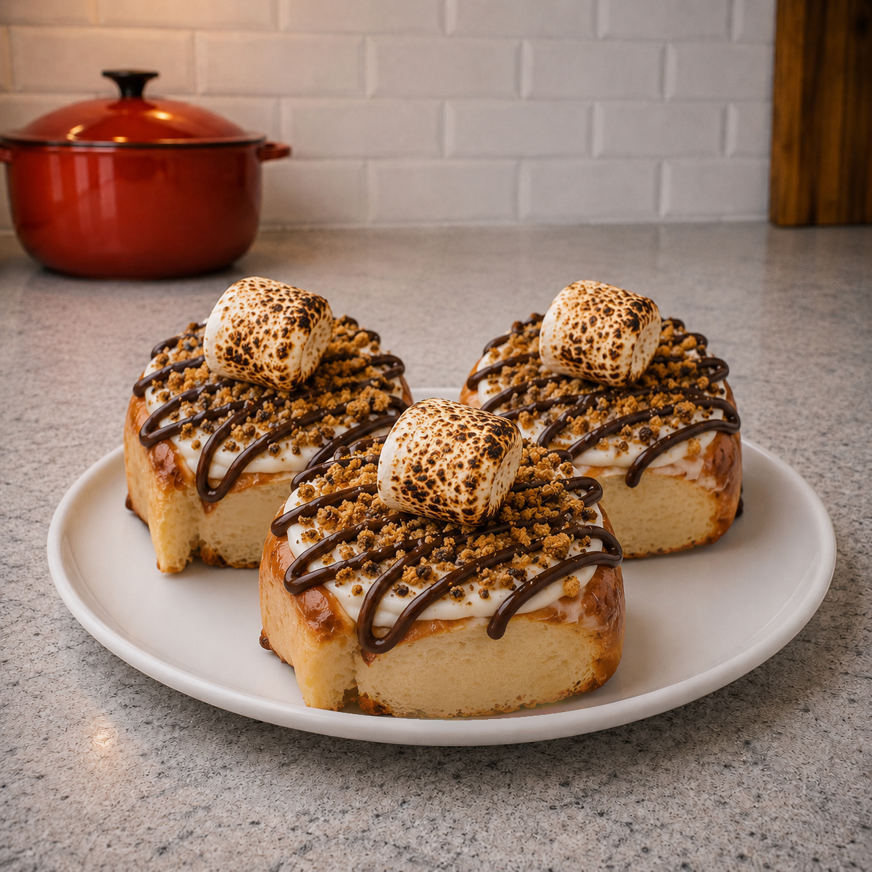 S'mores Cinnamon Roll