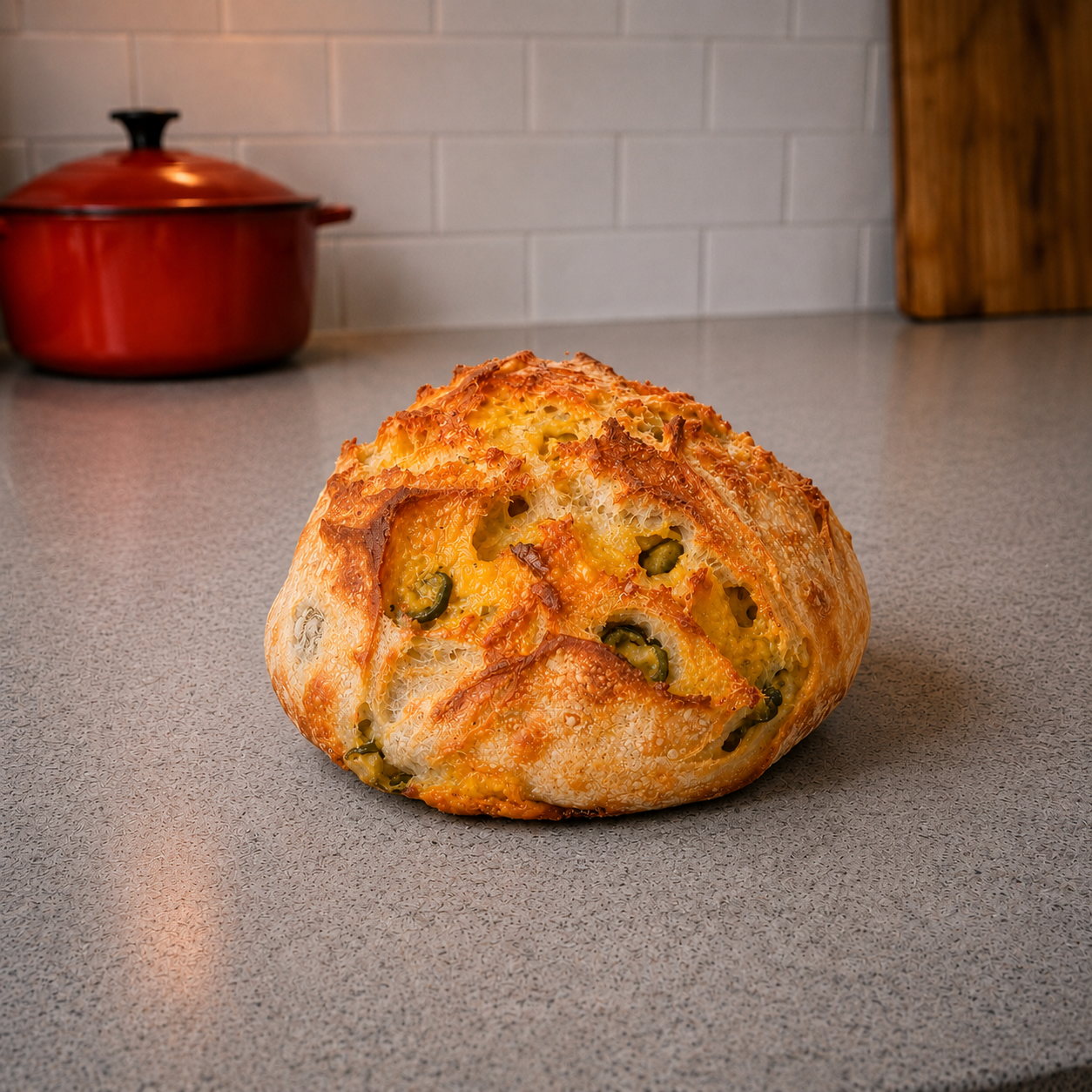 Jalapeno Cheddar Sourdough Loaf