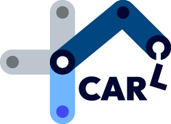 An illustration of a blue and gray robotic arm with the word 'CARL' attached to it.