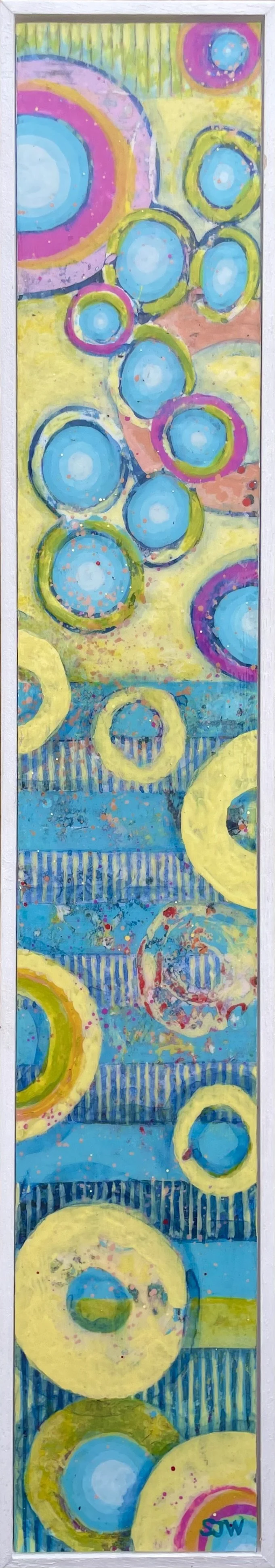 Gratitude for Mediatation
(Gratitudes series)

Acrylic on  400gsm paper affixed to wood panel

Artwork framed size 51 cm x 9 cm x 2 cm
White painted wood tray frame

£150

Available from Seventh Circle Art & Aesthetics