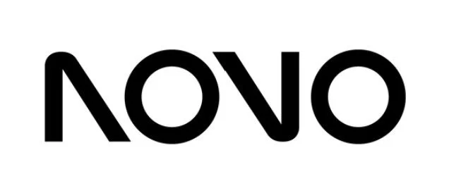 The word "novo" written in black lowercase letters on a white background.