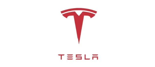 Tesla logo with the brand name underneath.