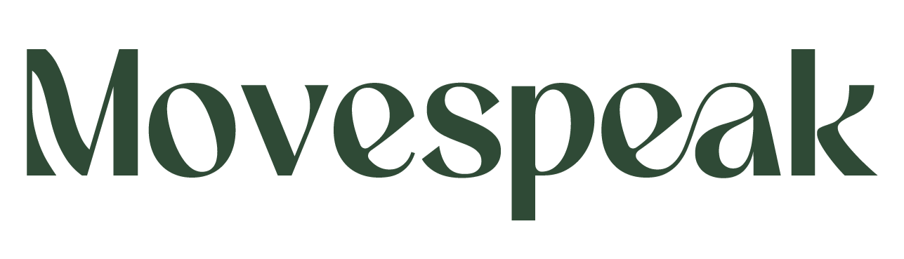 Movespik logo in dark green text with an umlaut over the 'u'