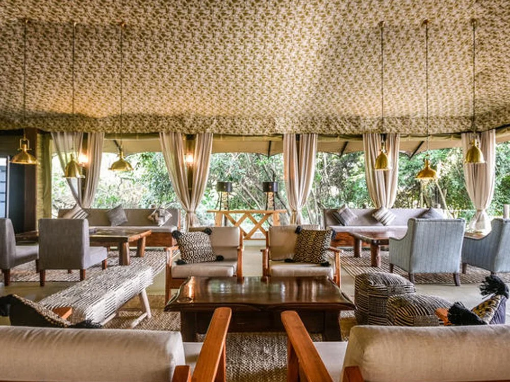 Maasai Mara Ilkeliani Camp Tented Lounge Area Kenya