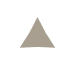 Gray triangular shape inside a white circle against a gray background.