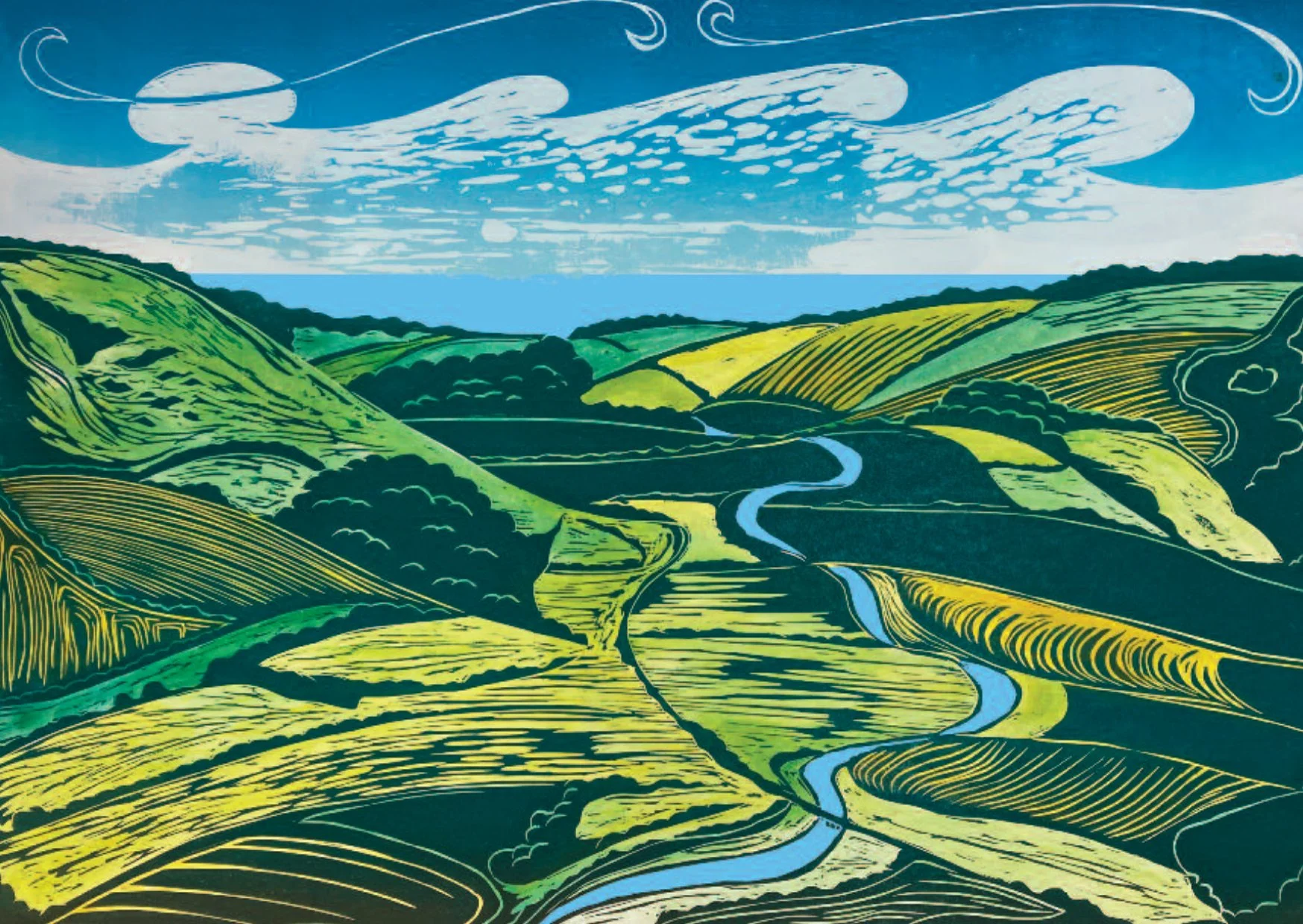 Helen Brown The Sea from Mount Caburn.jpg