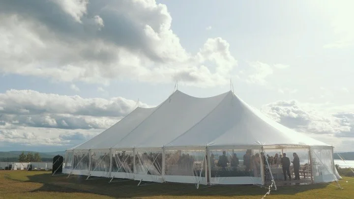 Video postcards from Elisha and John&rsquo;s beautiful wedding day at @lakeviewinn_wolfeboronh for your snowy Monday