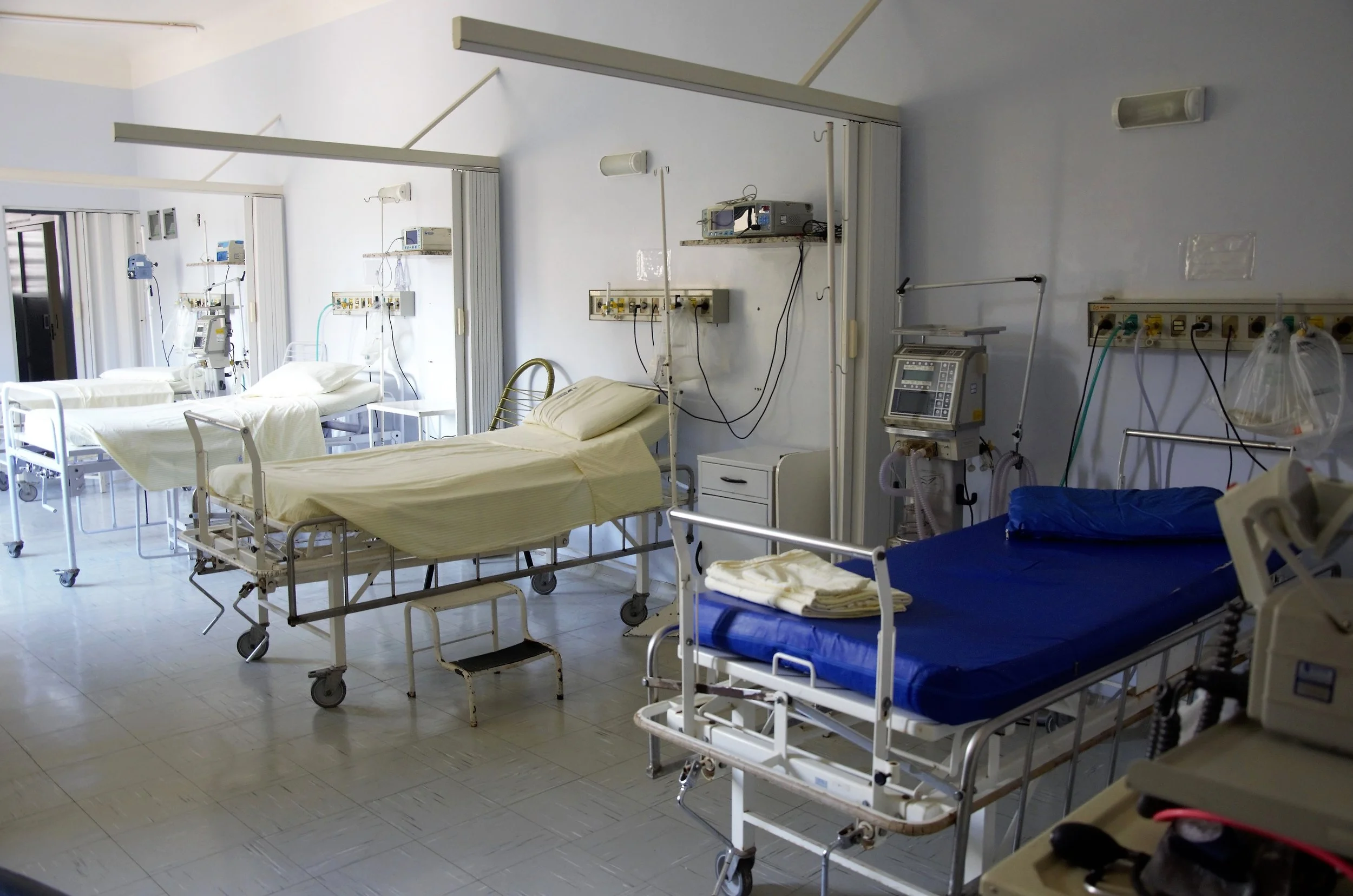 Medical facility with beds and equipments