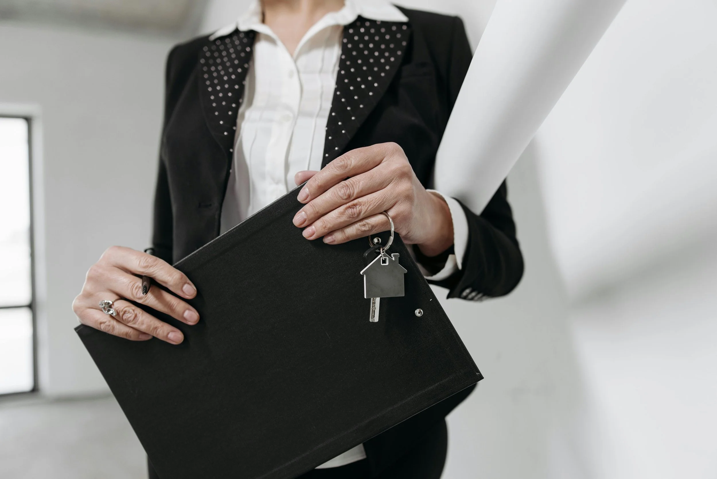 Property manager holding a key