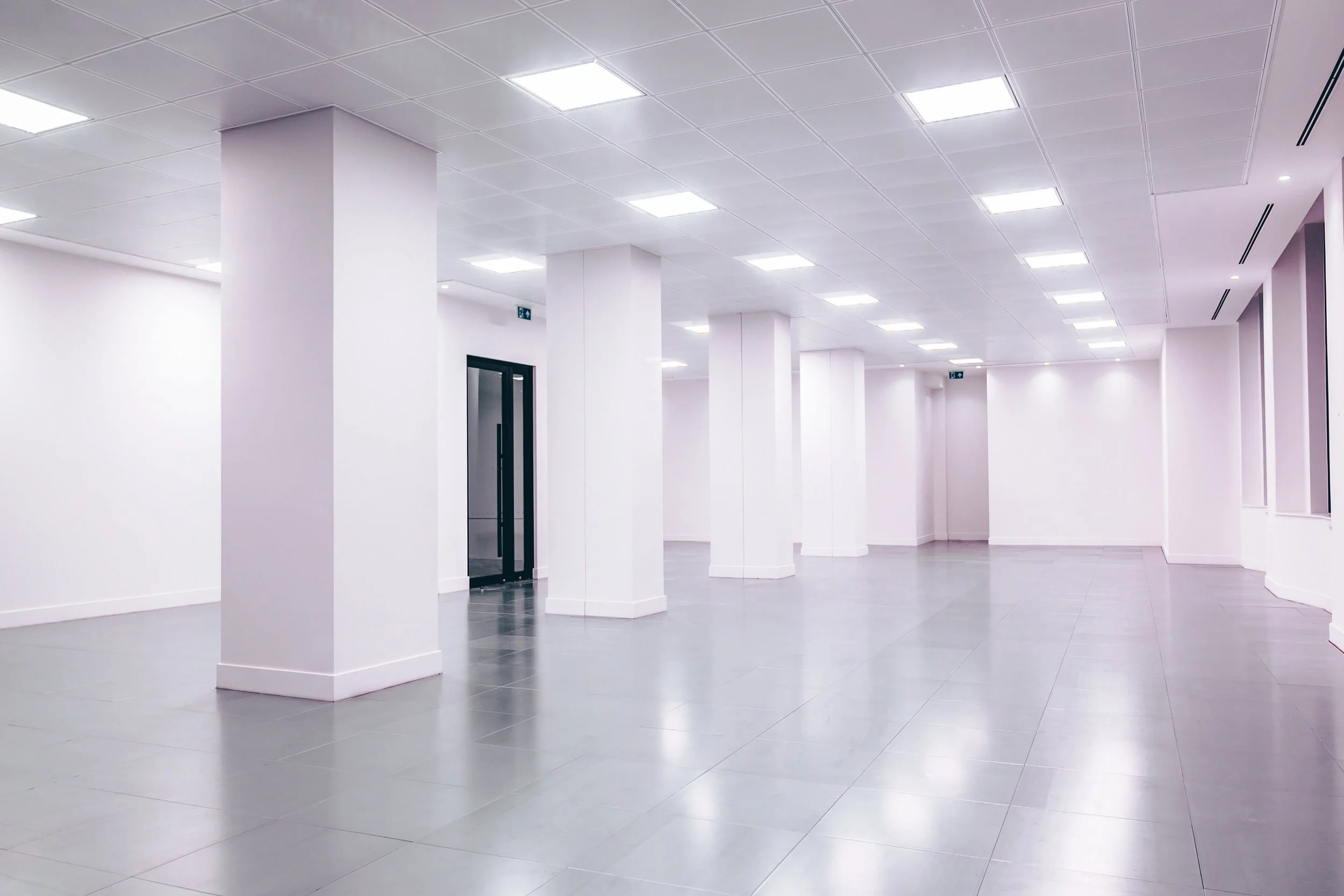 Clean and well-maintained flooring in a commercial building.