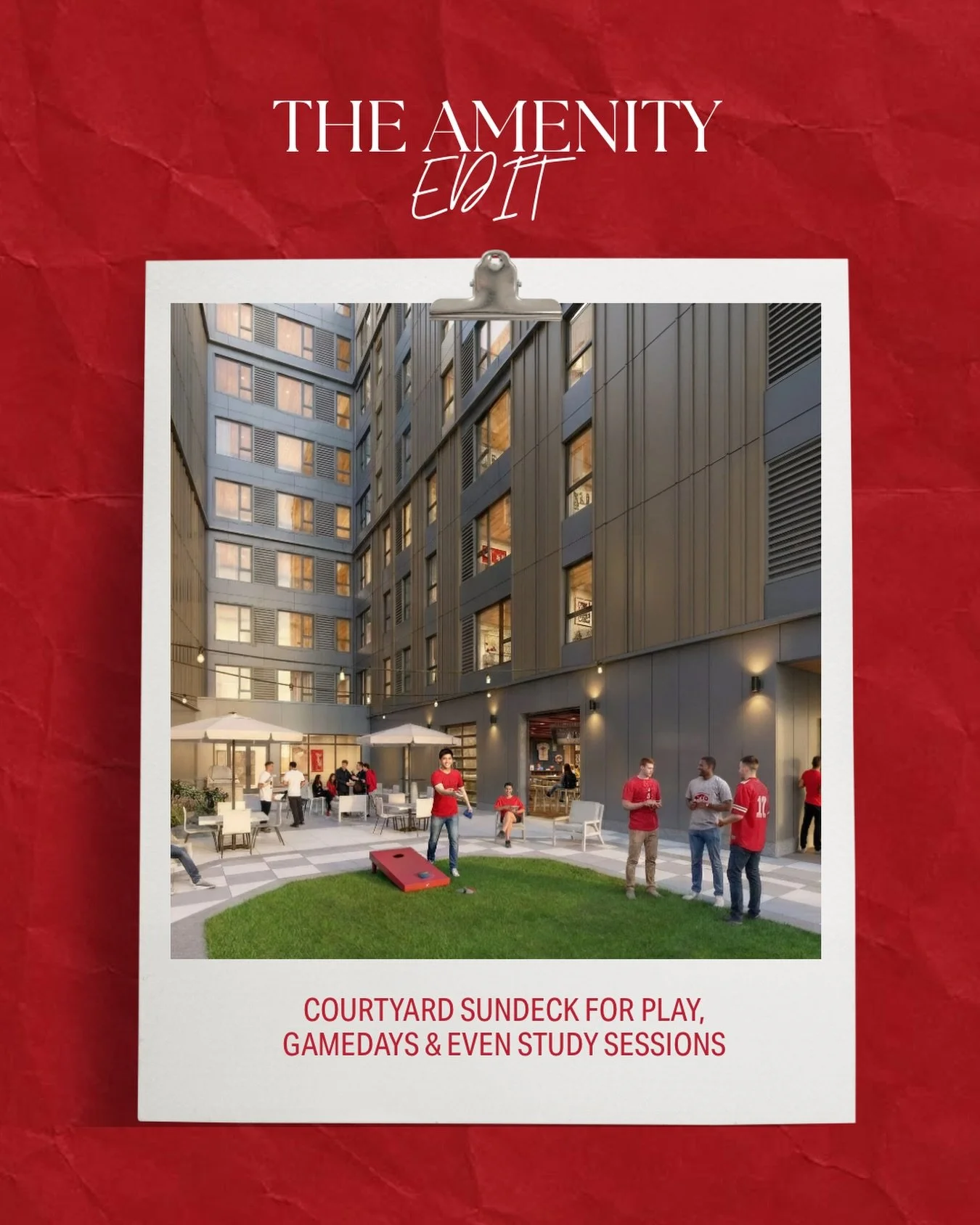 meet you on the sundeck?

catch the game, get a little studying done, challenge your roommates to a game or claim a spot in the sun and stay awhile &mdash; just  another reason staying home at INTRO hits different ✨