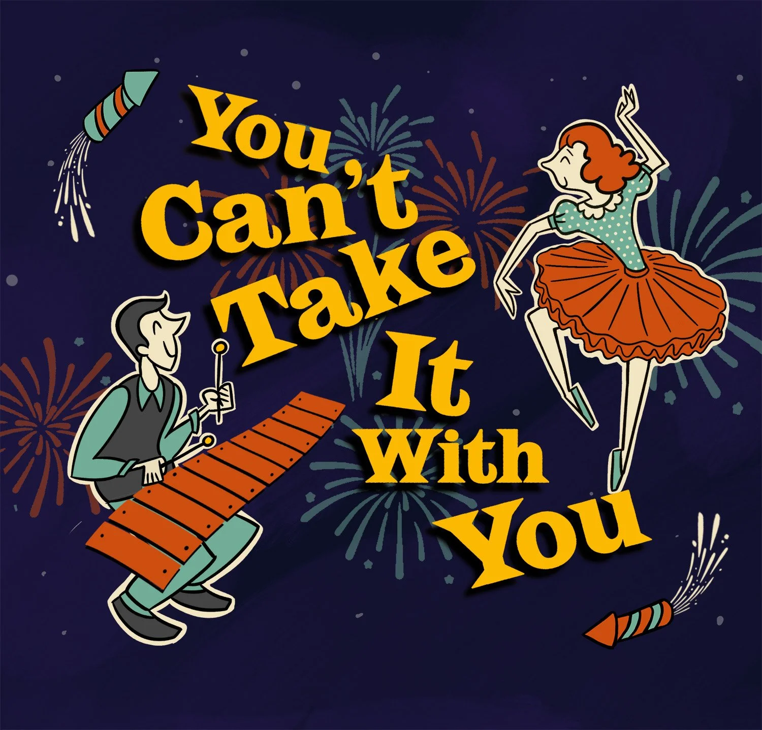 Theater illustration for "You can't take it with you".