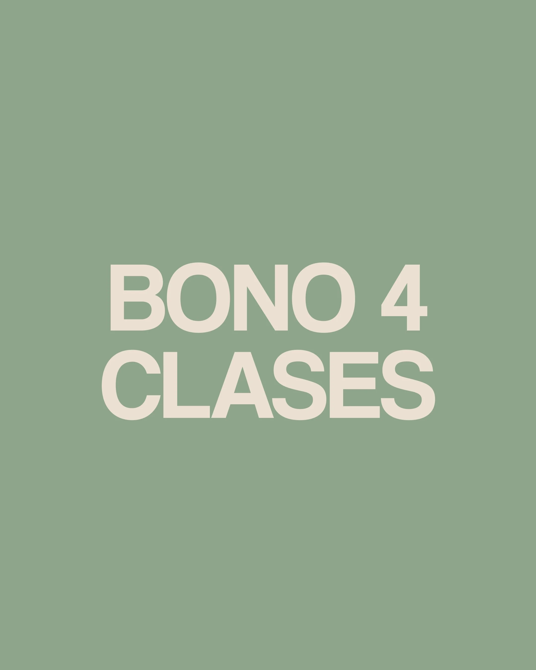 Bono 4 Clases Mensual