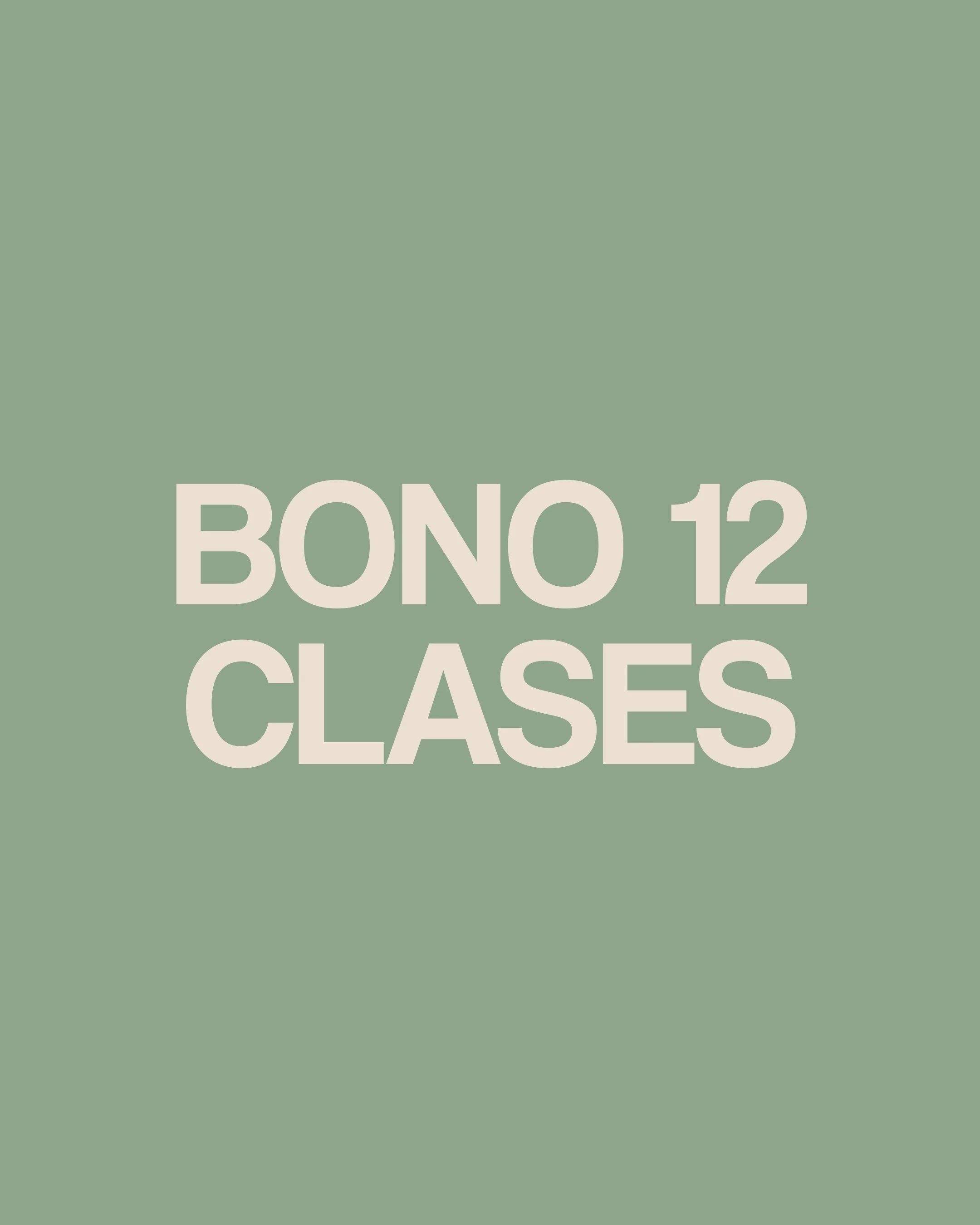 Bono 12 Clases Mensual