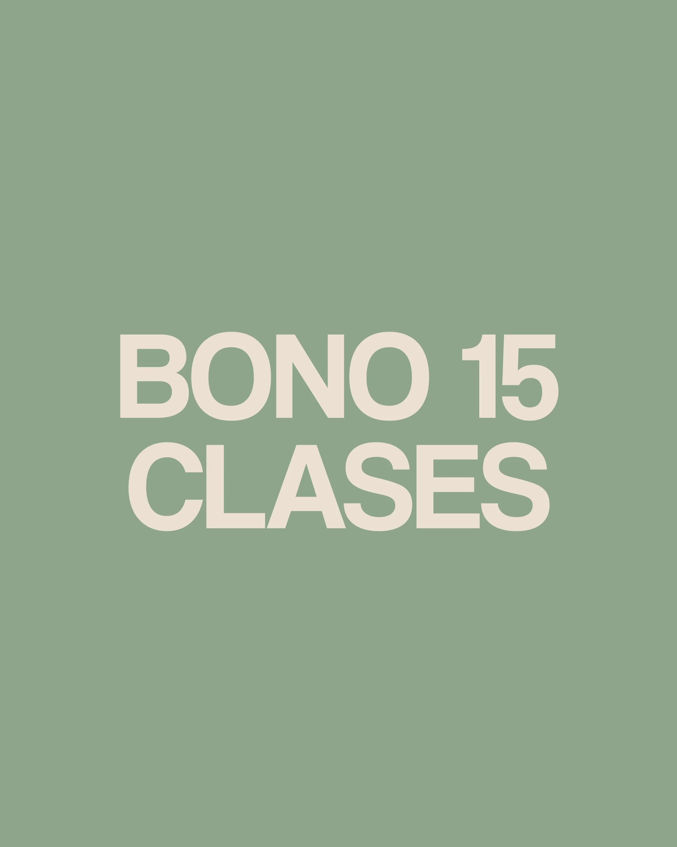 Bono 15 Clases Trimestral