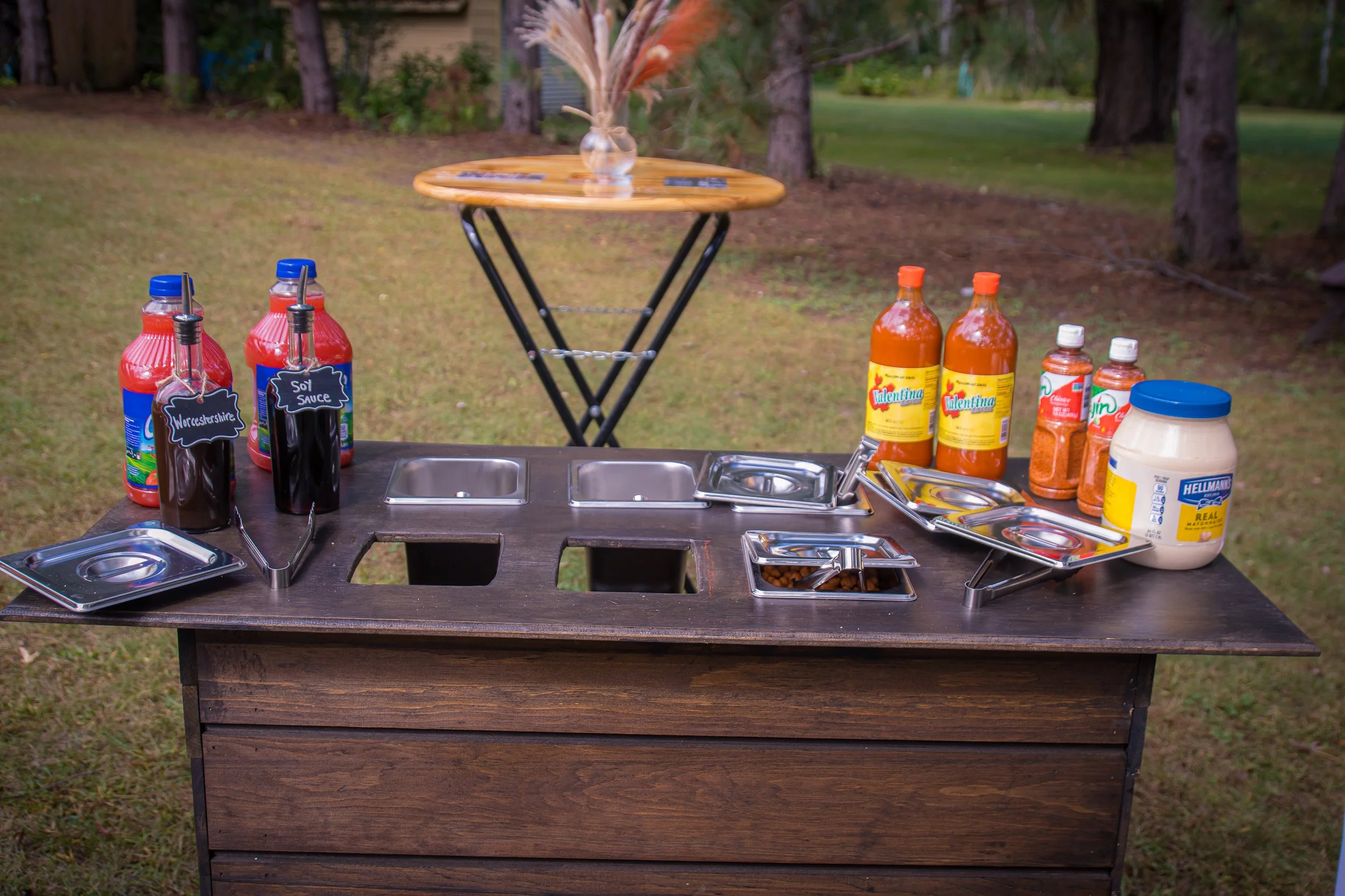 Food & topping bar setup