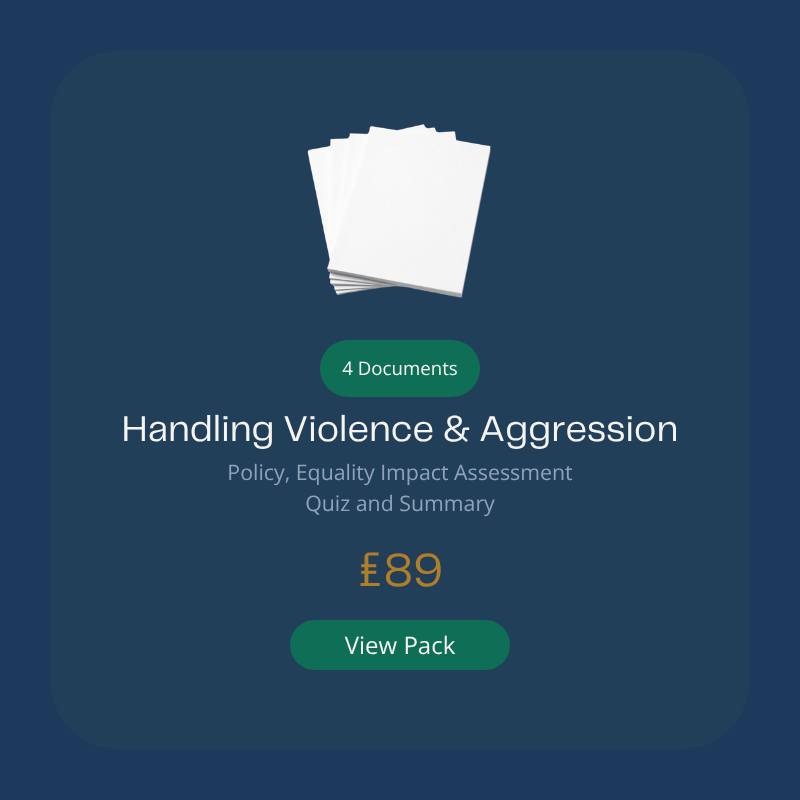 Managing Violence and Aggression Policy
