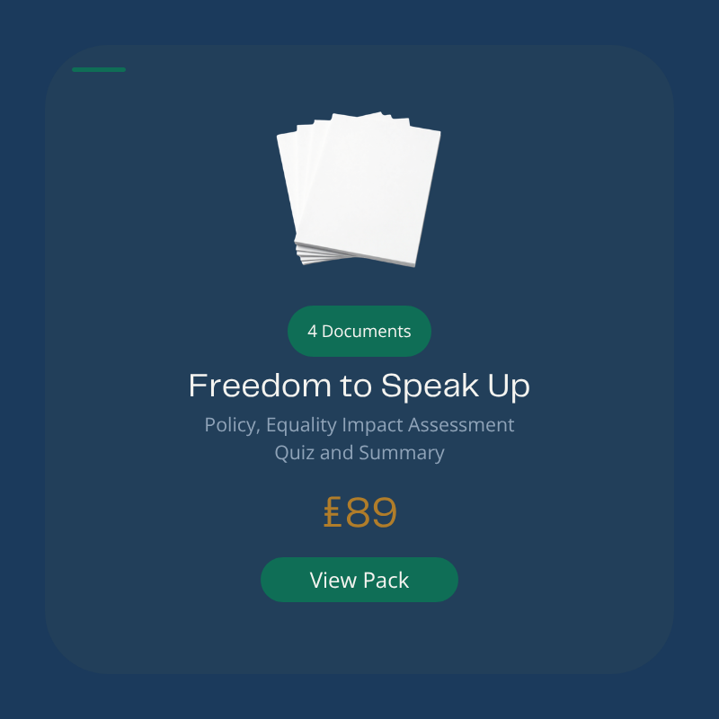 Freedom to Speak Up Policy