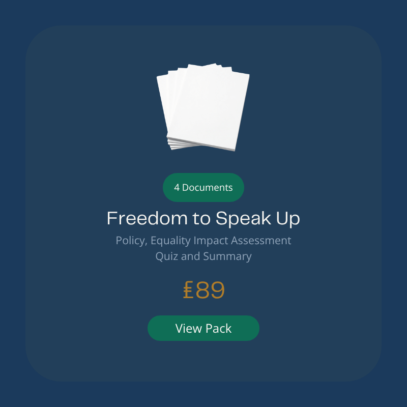 Freedom to Speak Up Policy