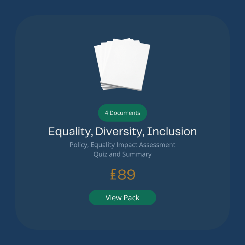 Equality, Diversity and Inclusion Policy