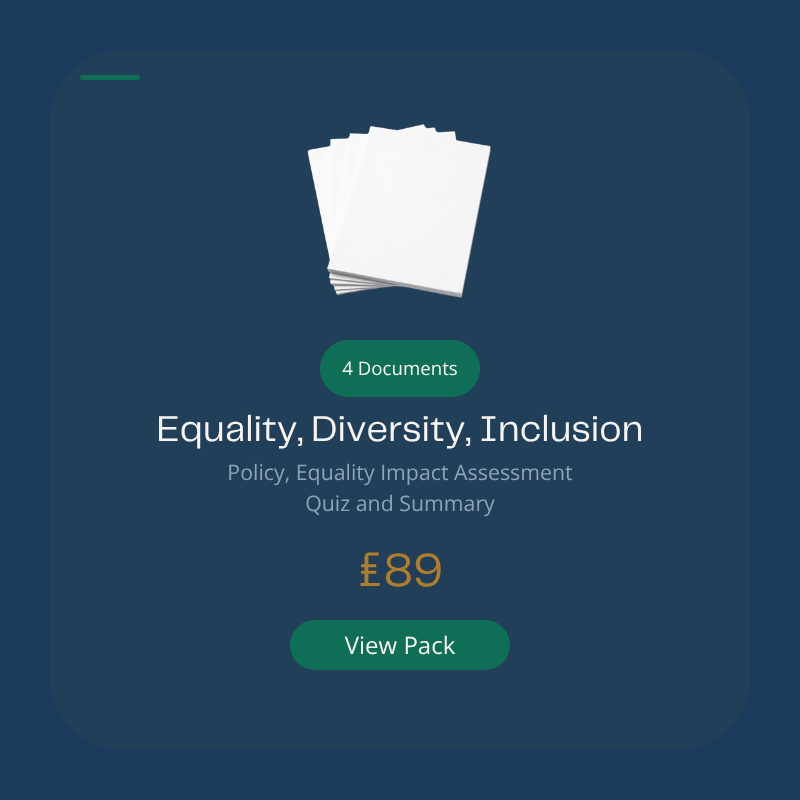 Equality, Diversity and Inclusion Policy