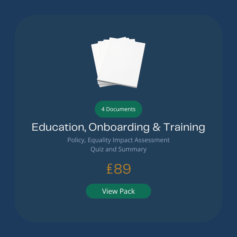 Education, Onboarding and Training Policy
