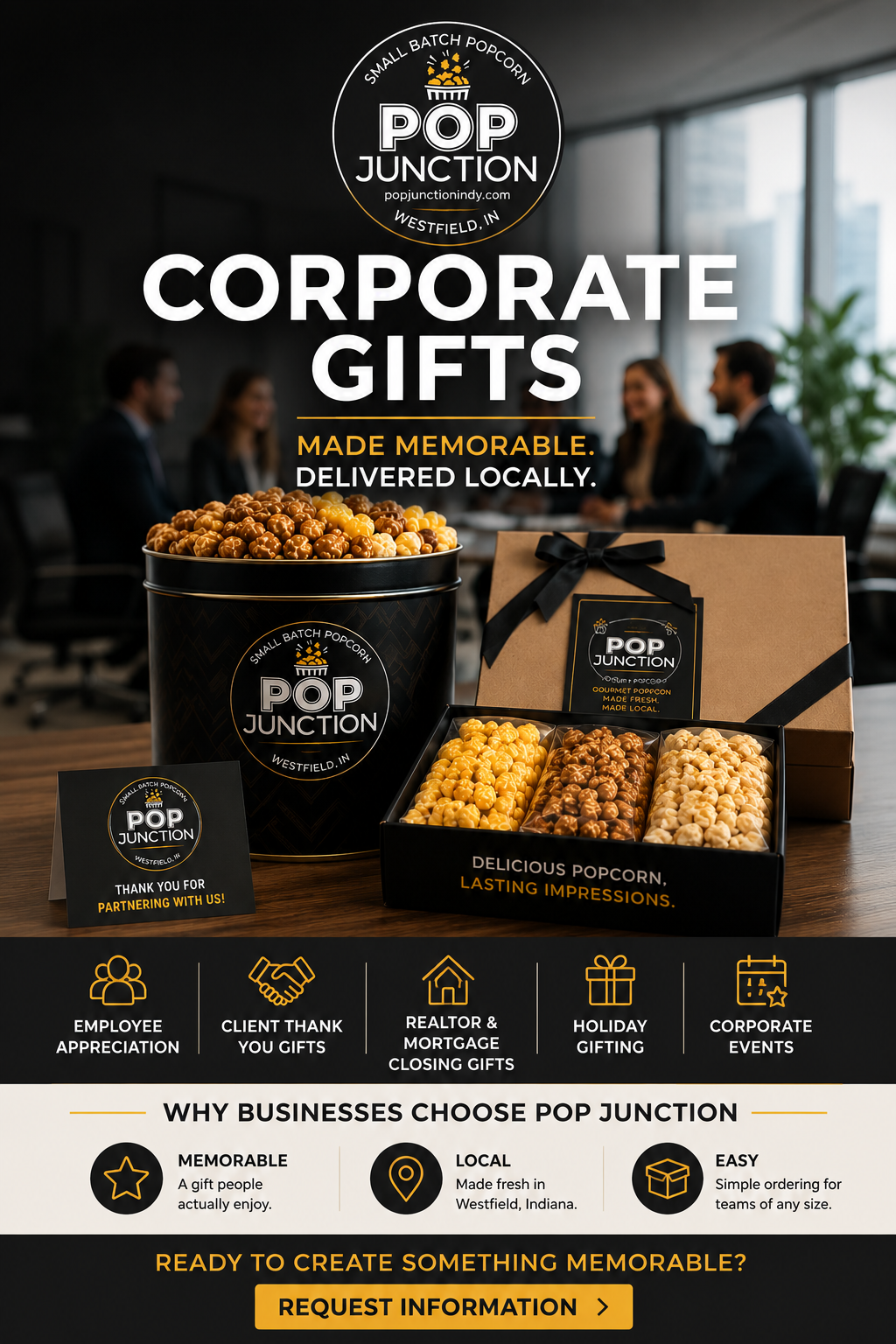 Photo of corporate popcorn gifting options