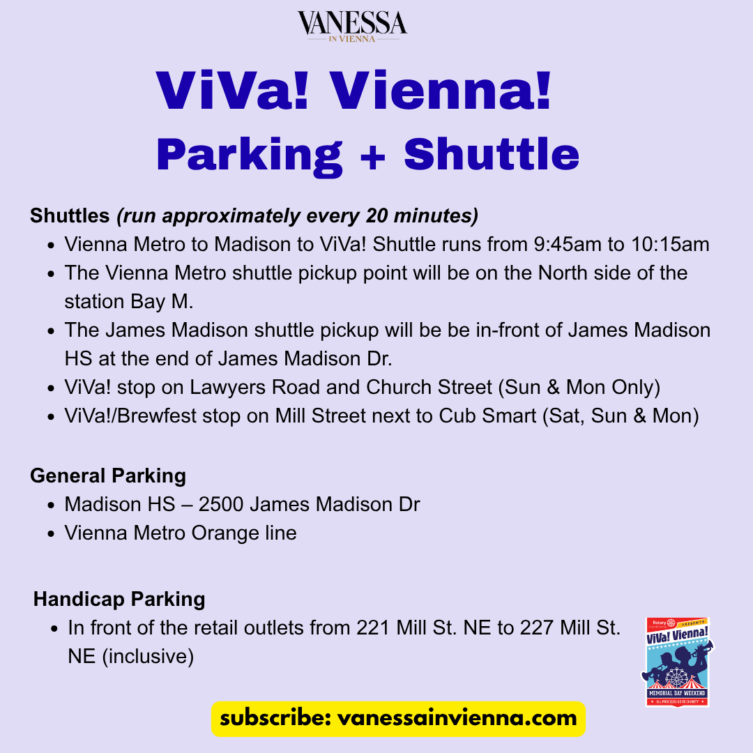 Viva Vienna parking and shuttle information
