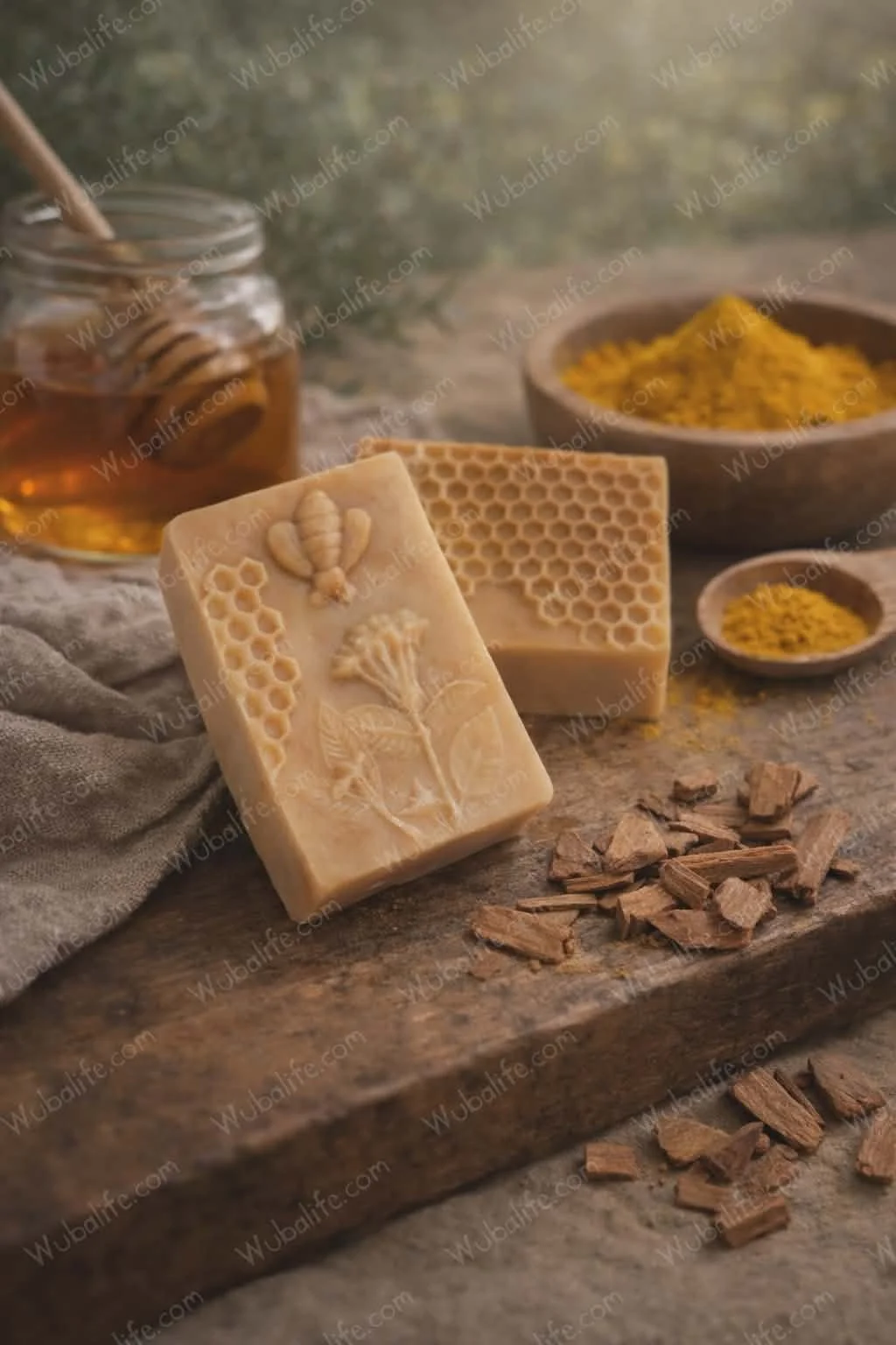 Turmeric, Honey and Sandalwood bar soap