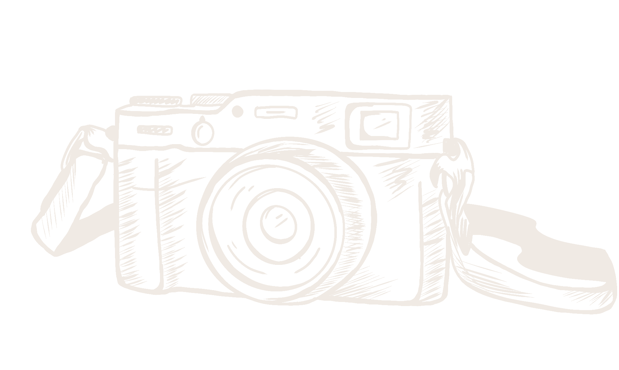 Illustration of a camera drawn in black and white.