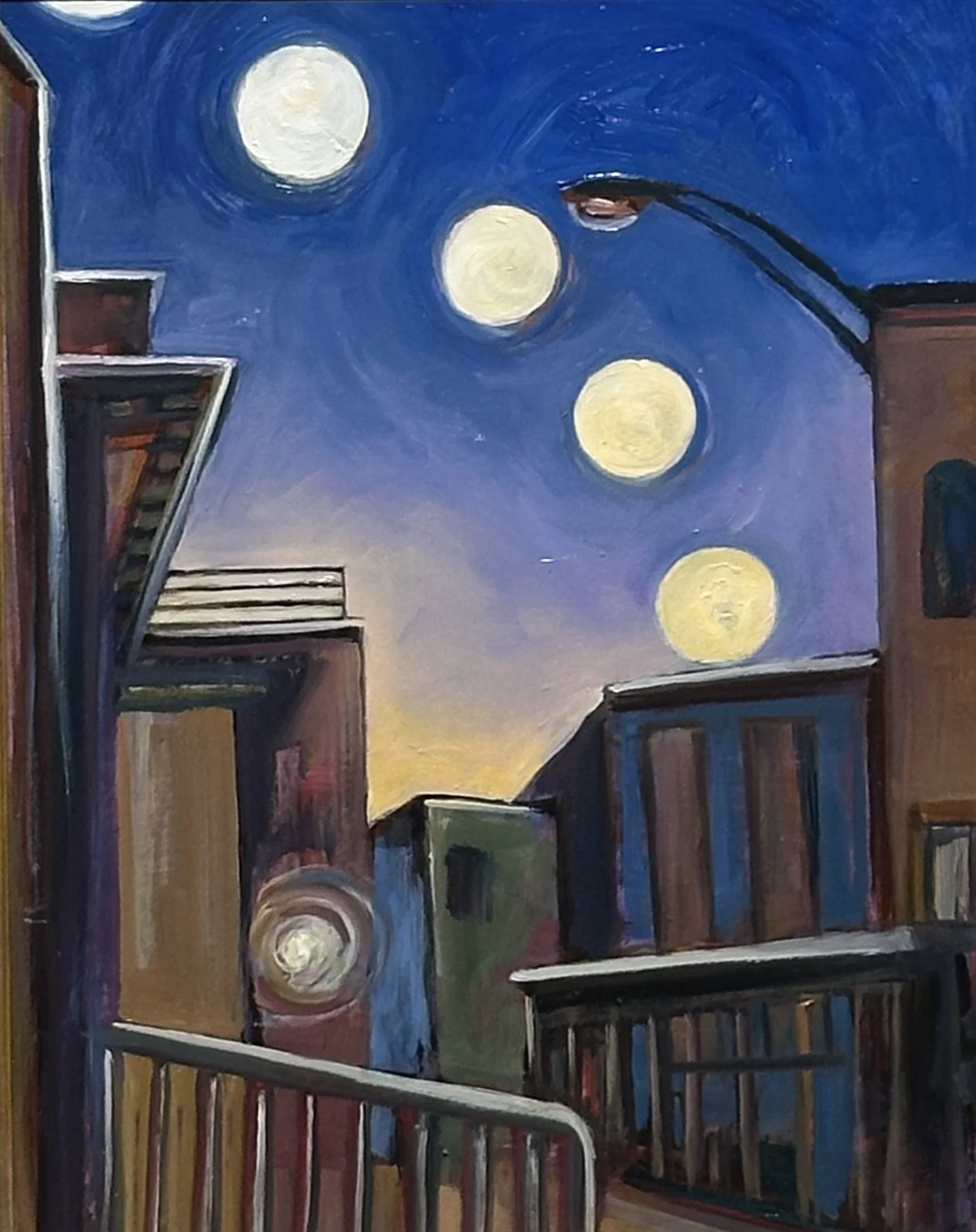 Downtown Durham, 11 x 14", oil on board