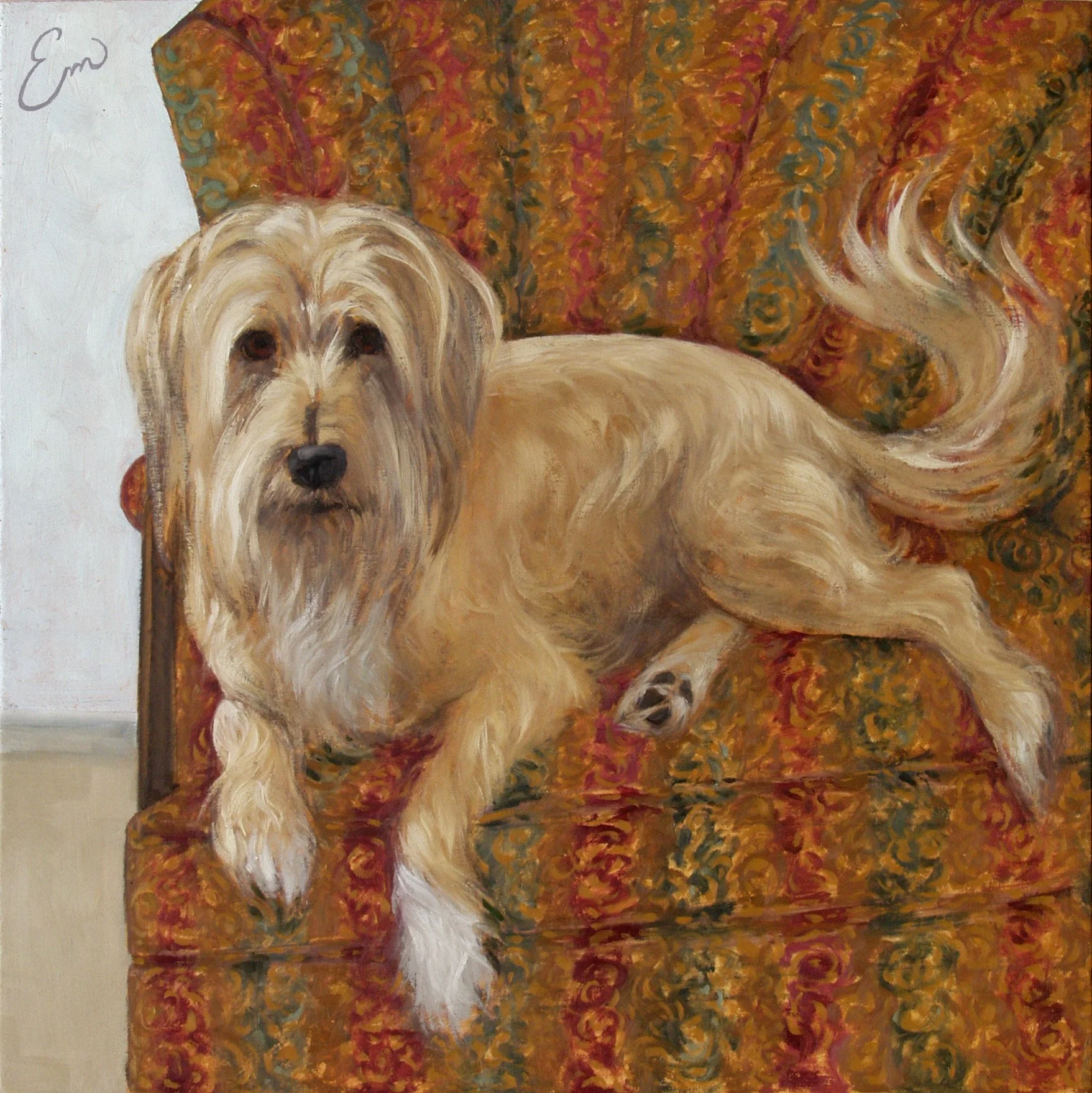 Griffin Grape, 20"x20"x2", oil on canvas, pg. 19 of Dog Book