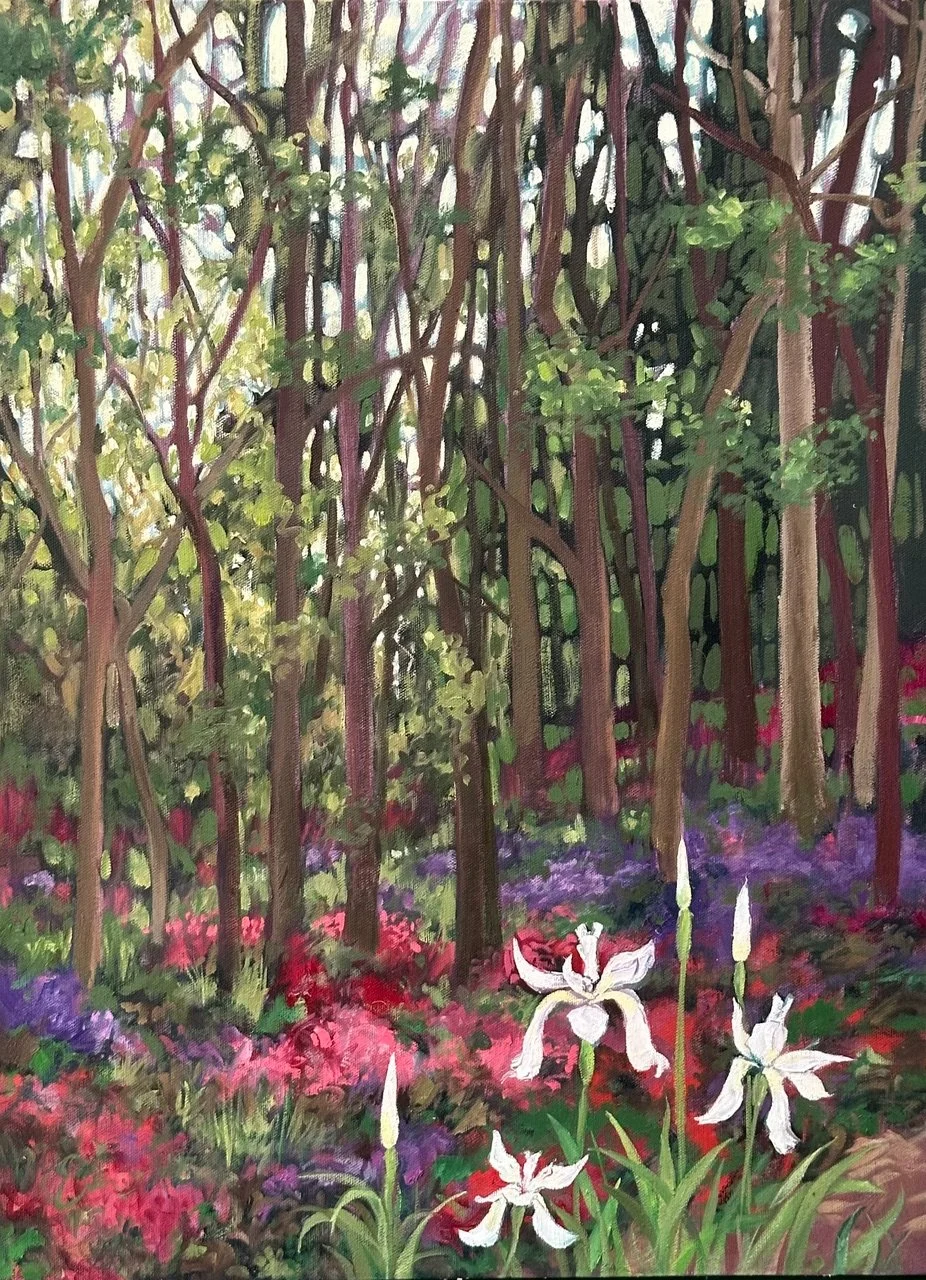 Emily Eve Weinstein, In Walks Spring, 2026. Oil on canvas, 24 x 18 x 3 inches.