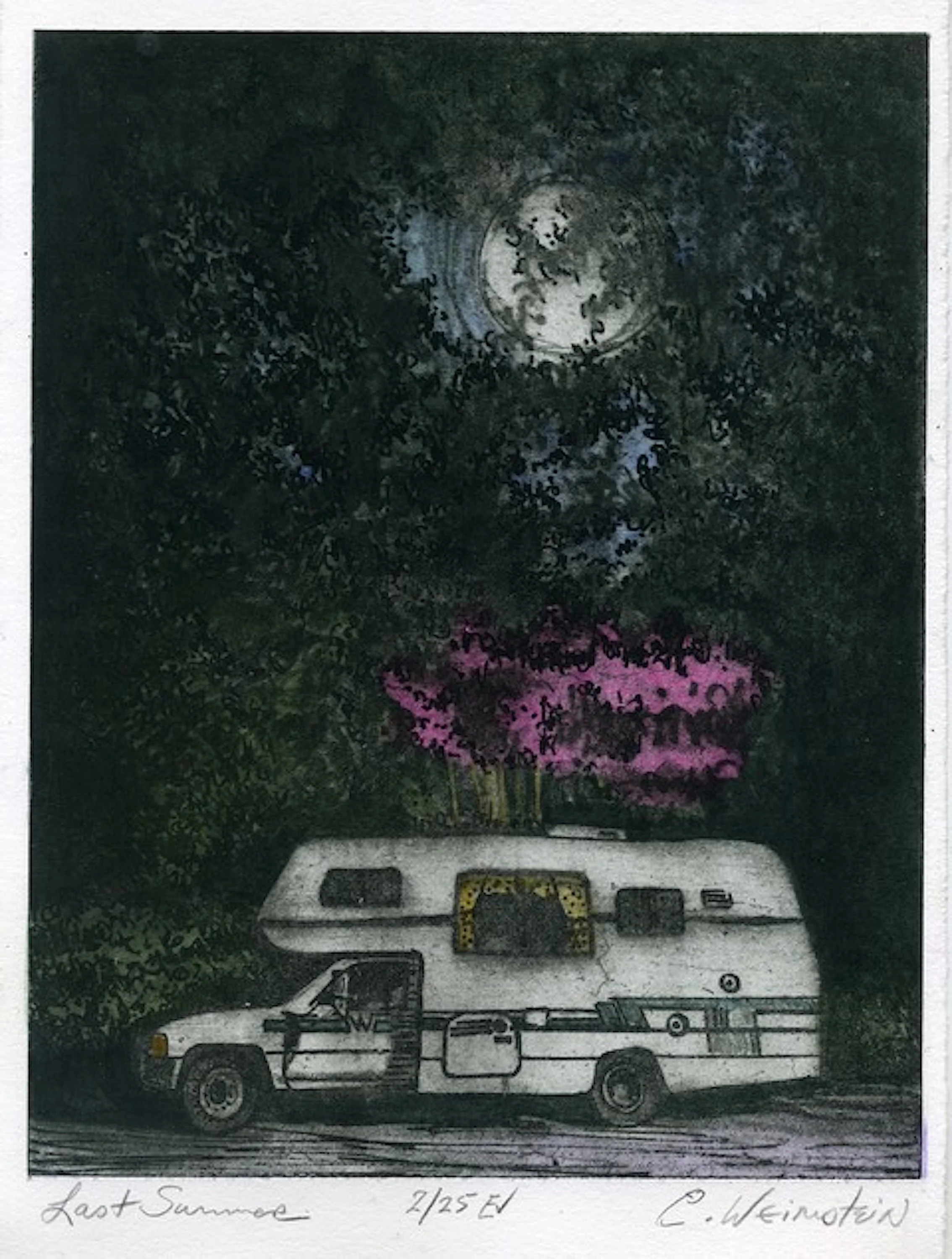 Emily Eve Weinstein,  Last Summer , 2024. Waterless lithography, 9 x 7 x 1 inches.