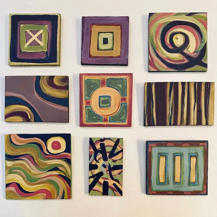 Emily Eve Weinstein,  Mini-Abstract/em ,  2026. Acrylic on luanne.
