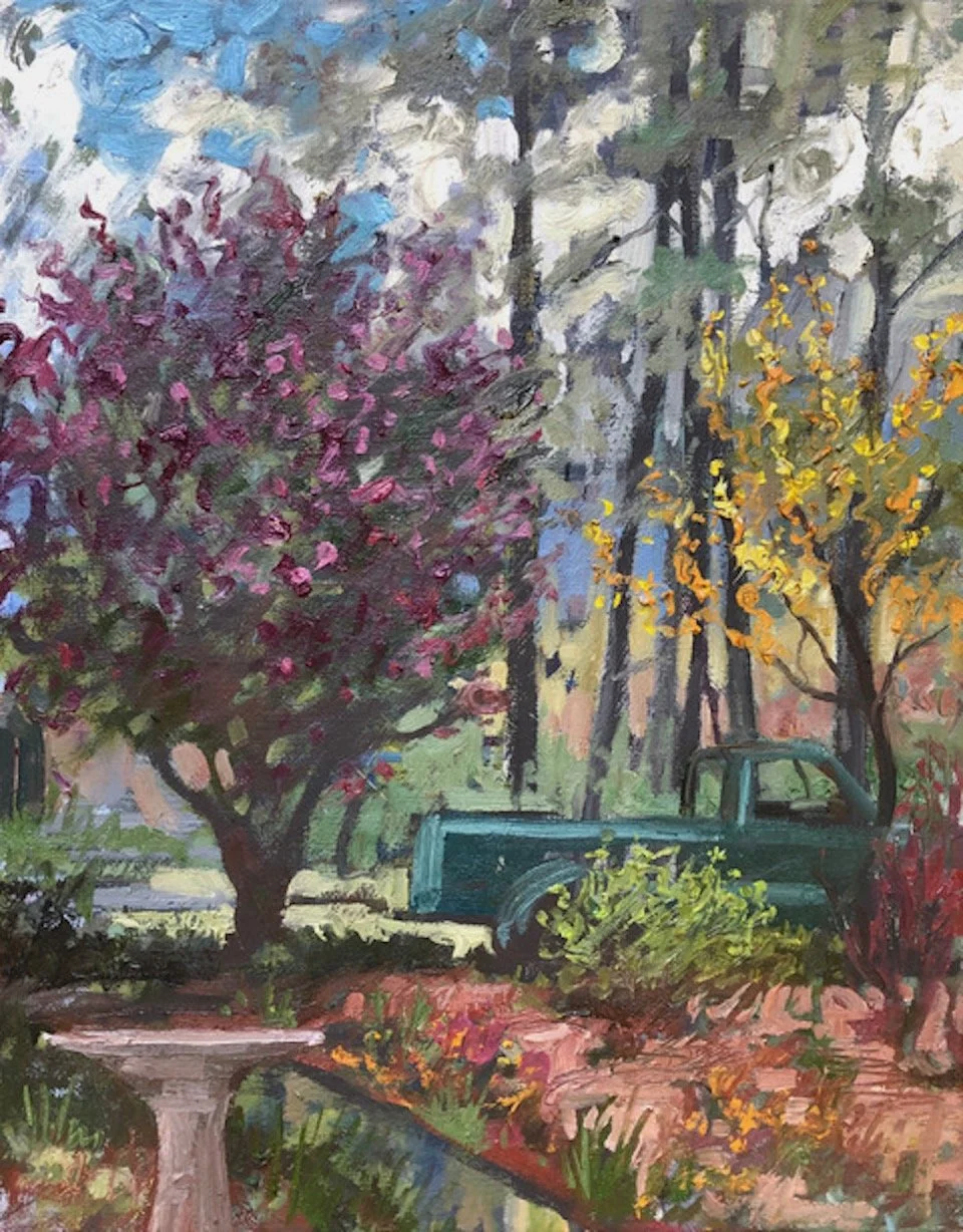 Emily Eve Weinstein, Dmitri’s Truck, 2024. Oil on canvas, 14 x 11 x 1 inches. 
