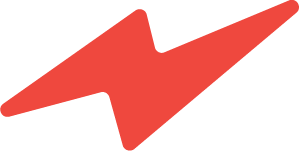 Red lightning bolt symbol.