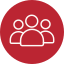 Icon of three people grouped together.
