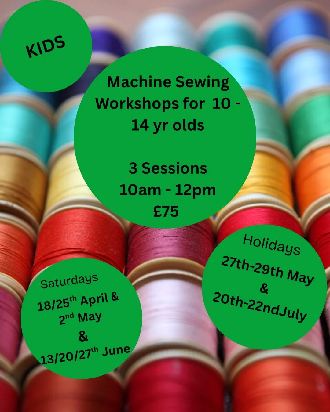 New courses for 10 - 14 year olds. Starting Saturday 18th April. 

DM to book or for more info. 

Held in SE19. Small groups max 4 pax. Friendly, informative, creative and fruitful. 

Get to grips with the basics of using a sewing machine and develop