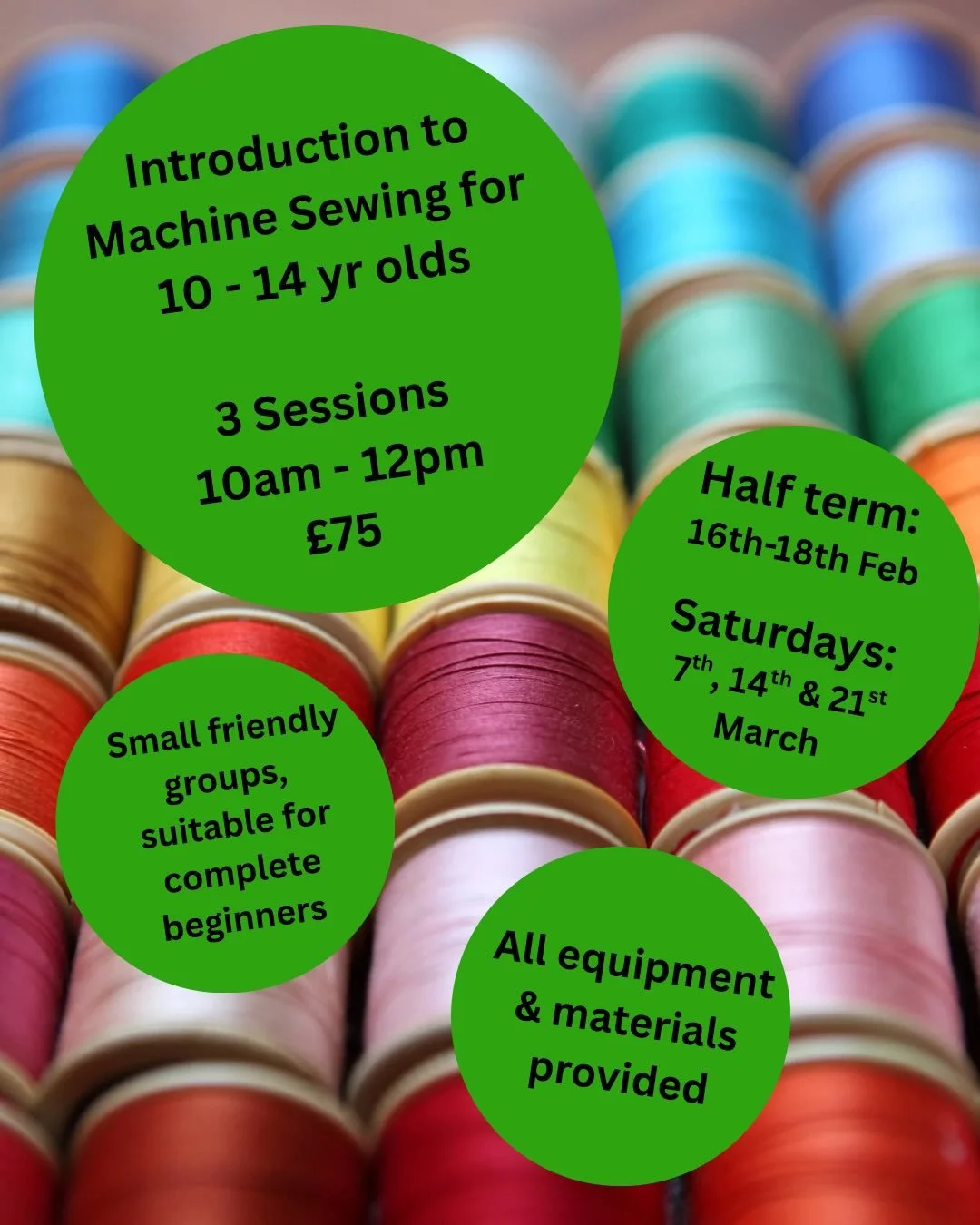 Do you have (or know) a 10-14 year old who would like to make something with their hands? Learn a new thing? Make a new thing? 

I&rsquo;m offering short courses for 10-14 yr olds where they get to learn how to use a sewing machine and make stuff. 

