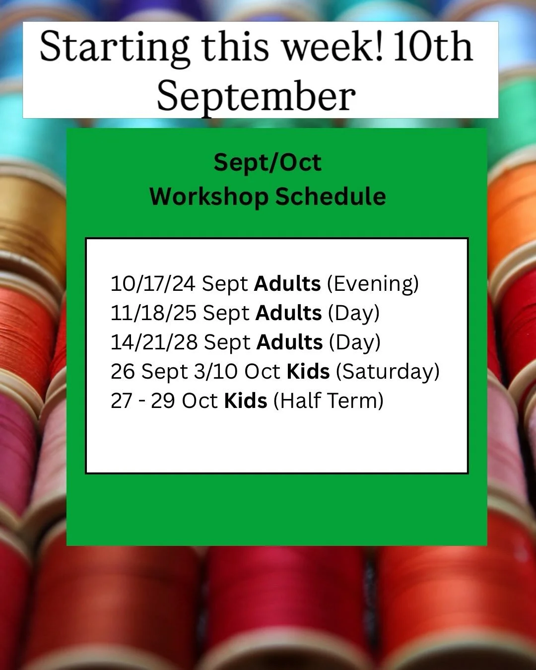 I&rsquo;ve been so useless at promoting these. 

Summer holidays were a blur of heat, work, snatched swimming, and some French relaxation and cheese. 

But now, we&rsquo;re back to it and excited to be bringing you new classes for the &lsquo;new year