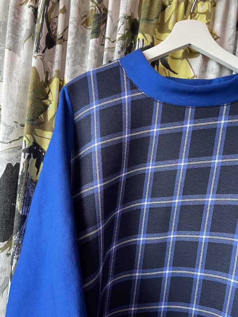 Pieced Sweatshirt - Blue
