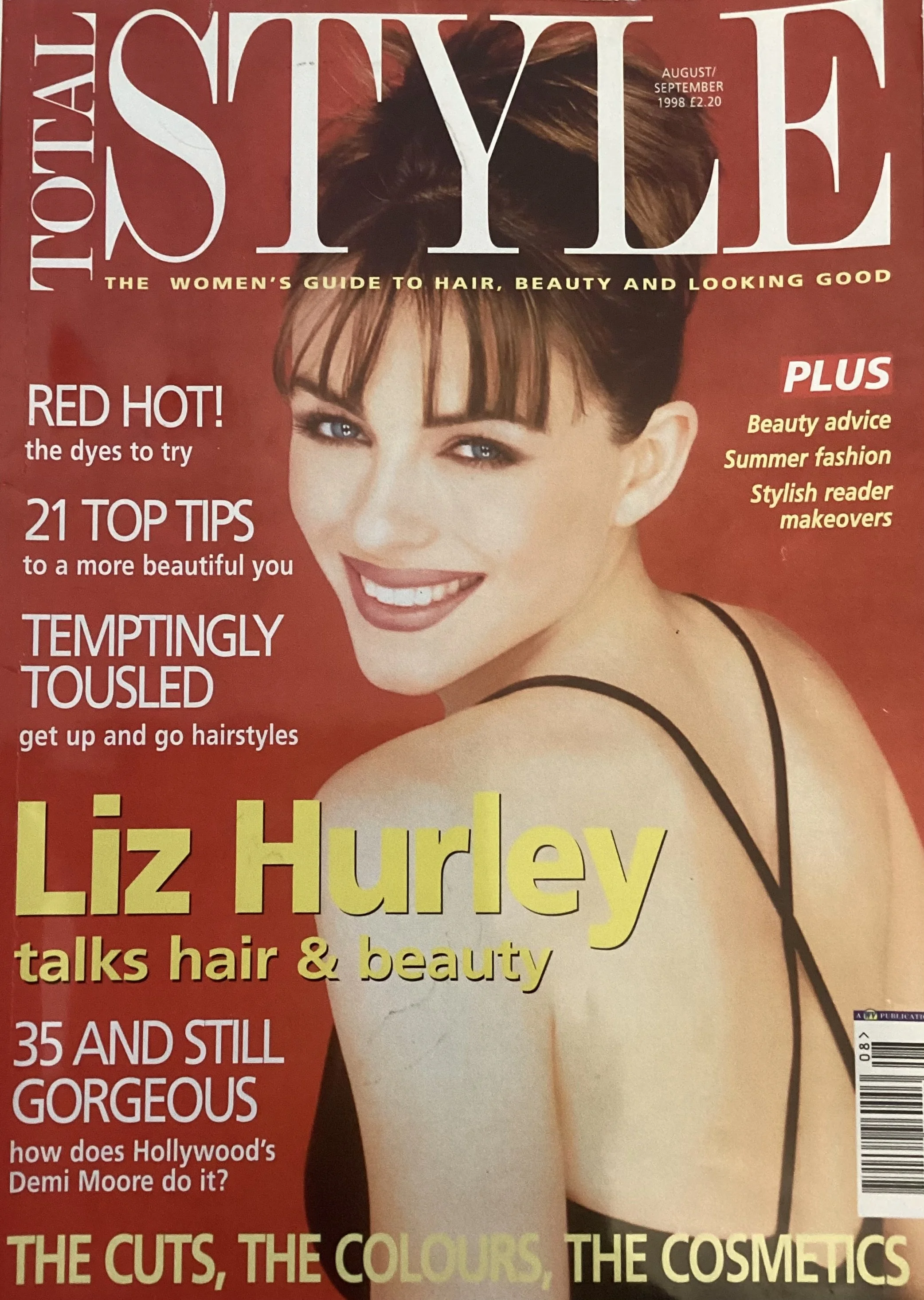 Elizabeth Hurley cover story for British consumer print magazine, 'Total Style'. (I was the magazine's editor)