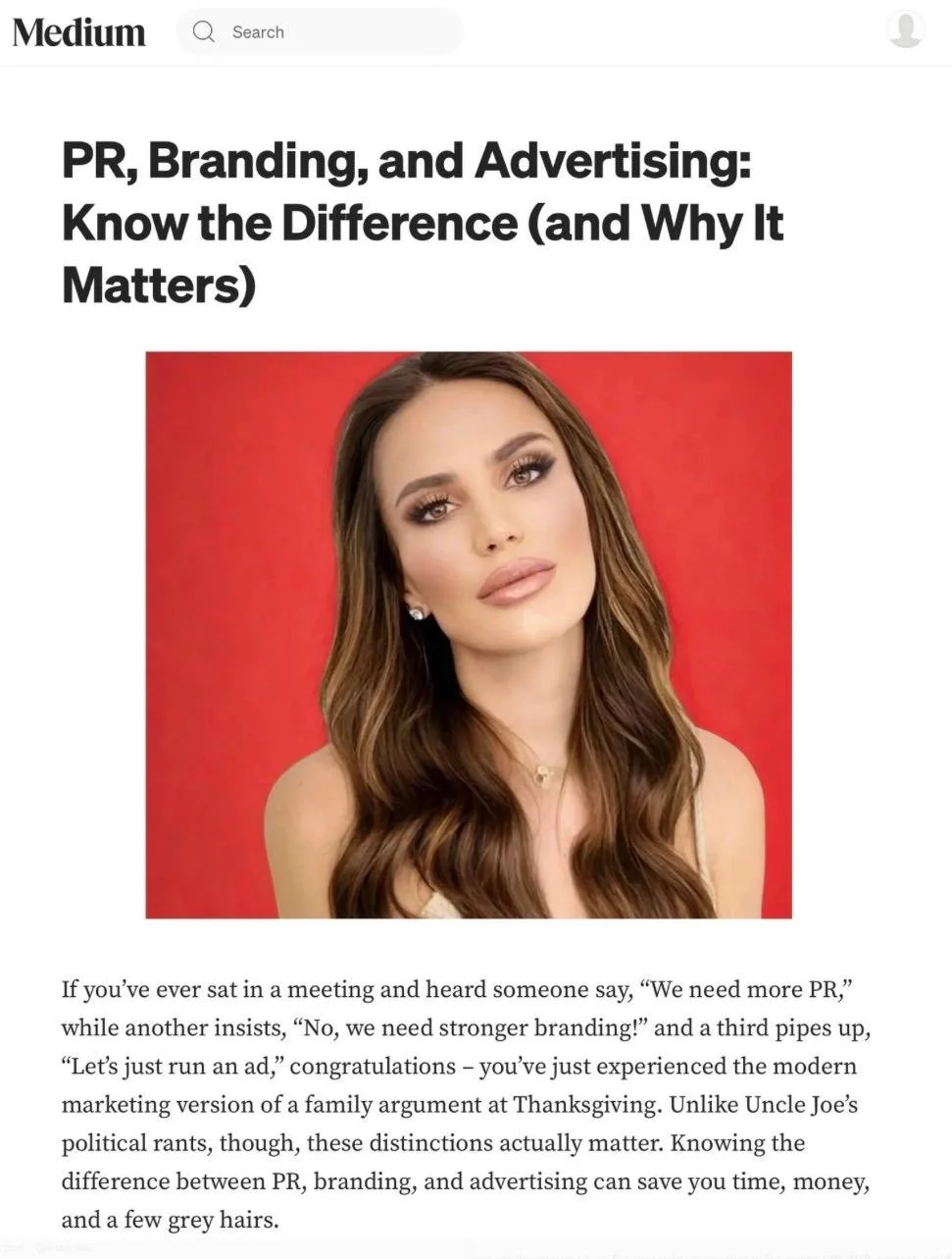Article about TV host/model Lucky Clarkson in Medium.com, 2025. (Click to read)