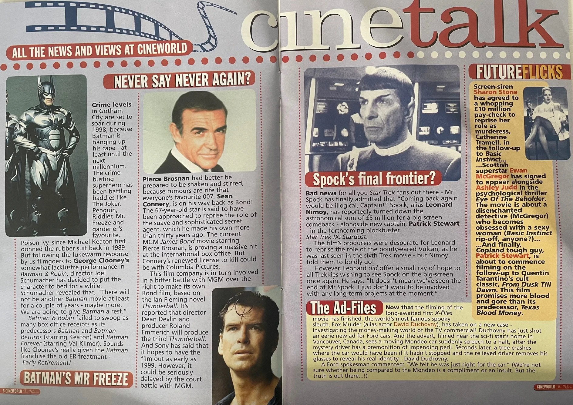 One of my monthly Cinetalk columns for CineWorld magazine. (Print publication distributed throughout all CineWorld cinemas in the UK)