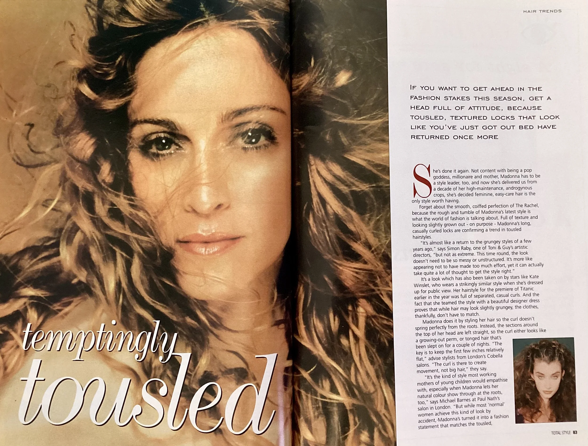 Hair feature for British consumer print magazine, 'Total Style'. (I was the magazine's editor)