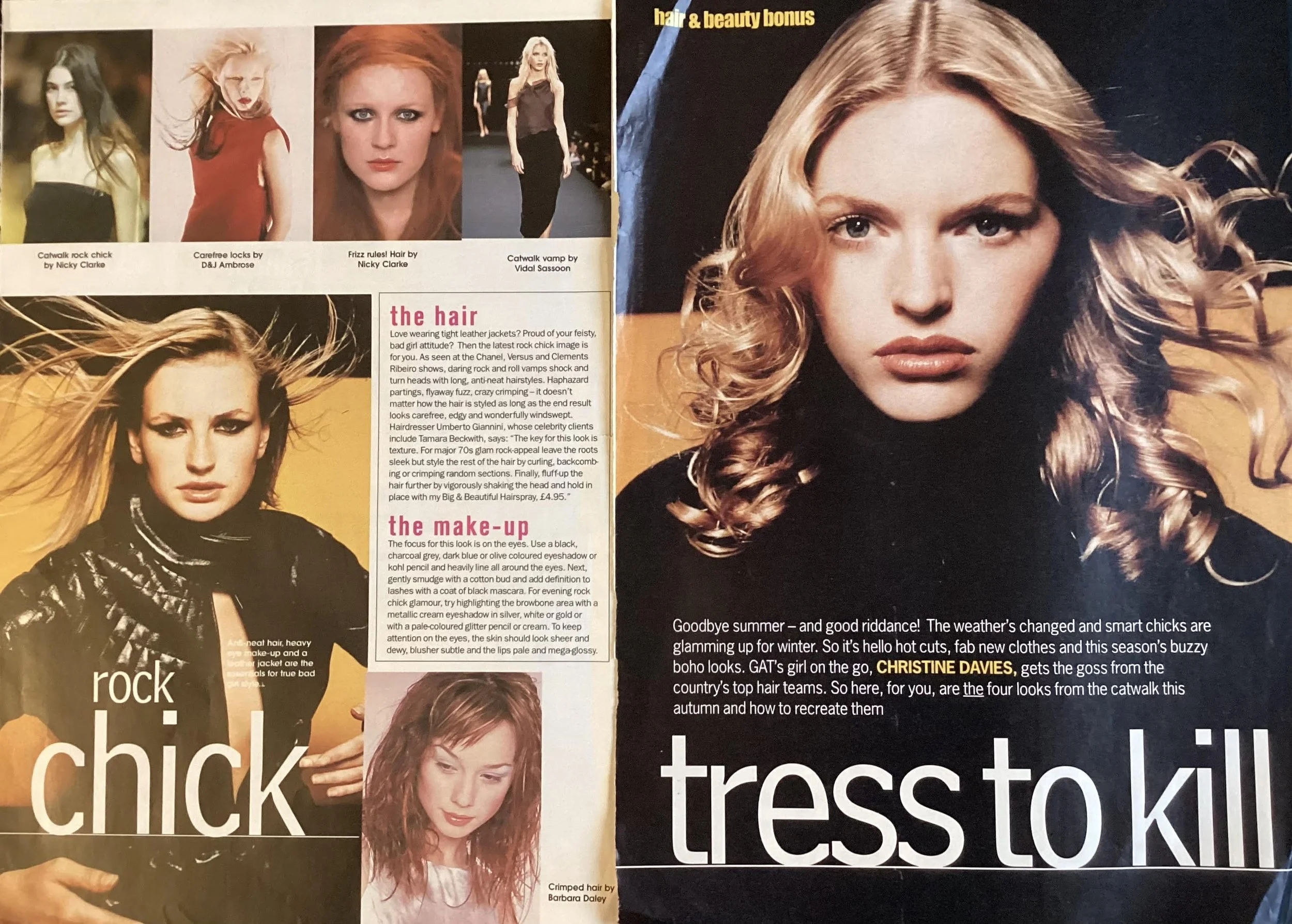 Hair feature for GAT (Girl About Town) magazine, a weekly print magazine distributed across London, UK.
