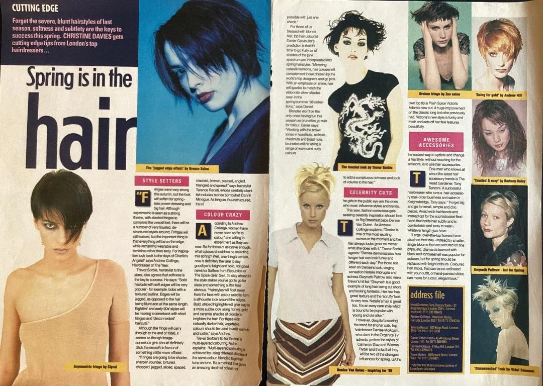 Hair feature for GAT (Girl About Town) magazine, a weekly print magazine distributed across London, UK.