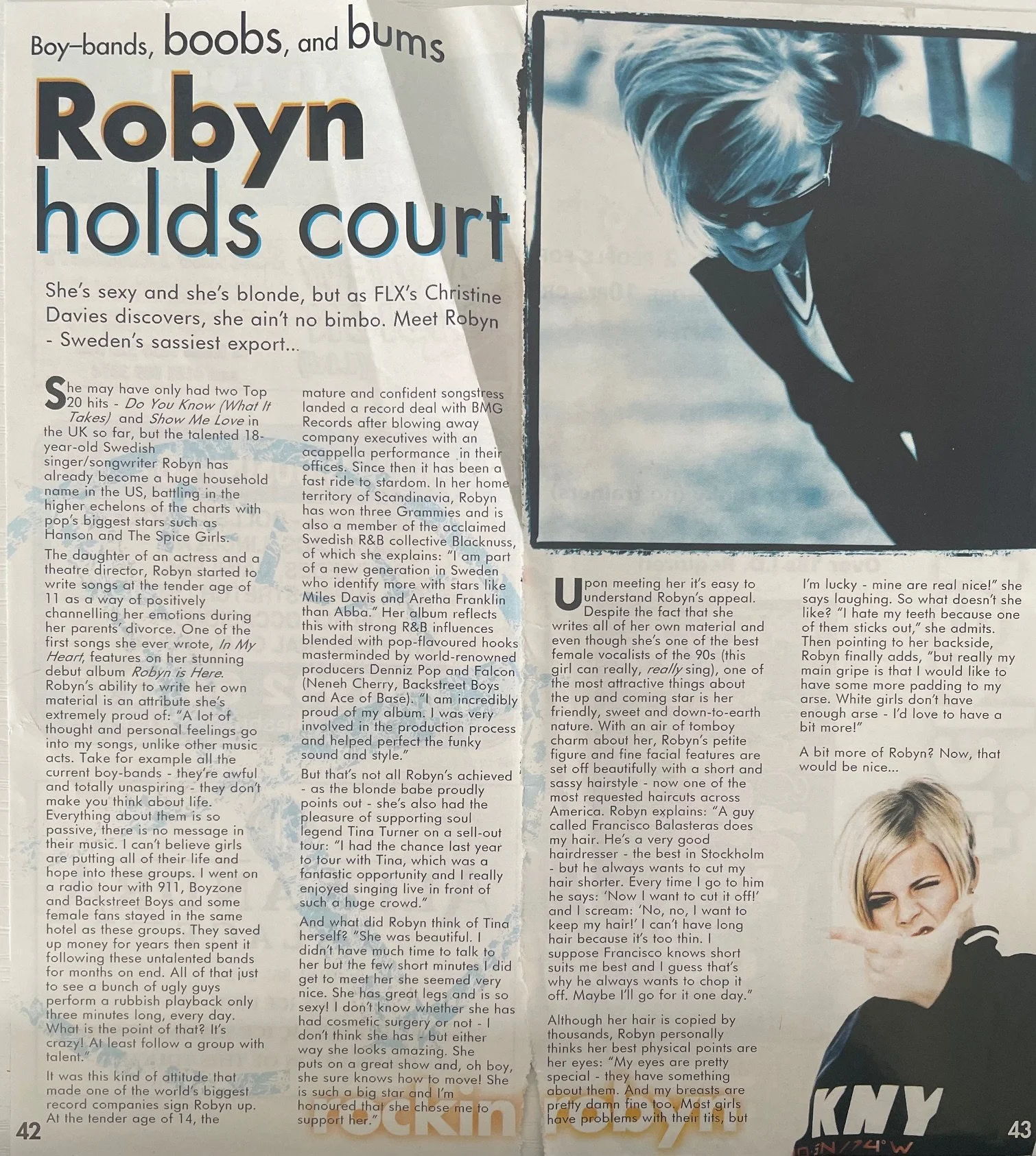 Interview with multi Grammy-Nominated singer, Robyn, for FLX magazine (print publication distributed in nightclubs and record stores across the UK)
