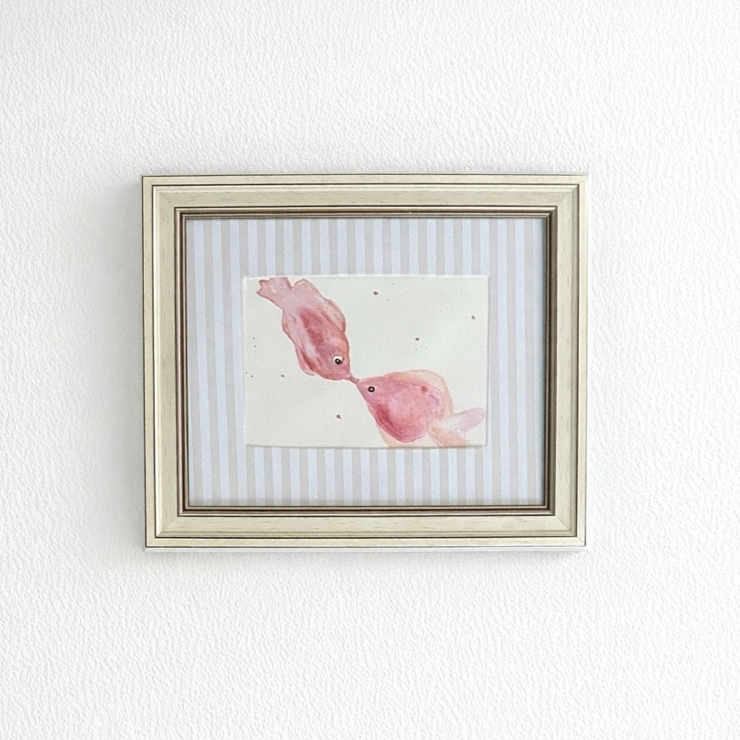 Kiss Kiss Fish, 2026 | Sold
5x7 Painting
8x10 Frame